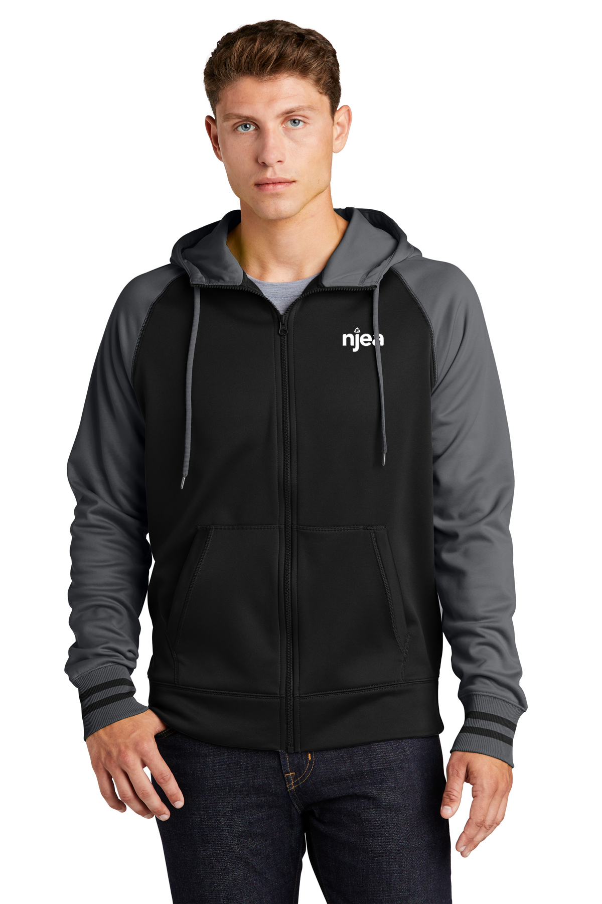 custom design of Sport-Tek® ST236 - Sport-Wick® Varsity Fleece Full-Zip Hooded Jacket