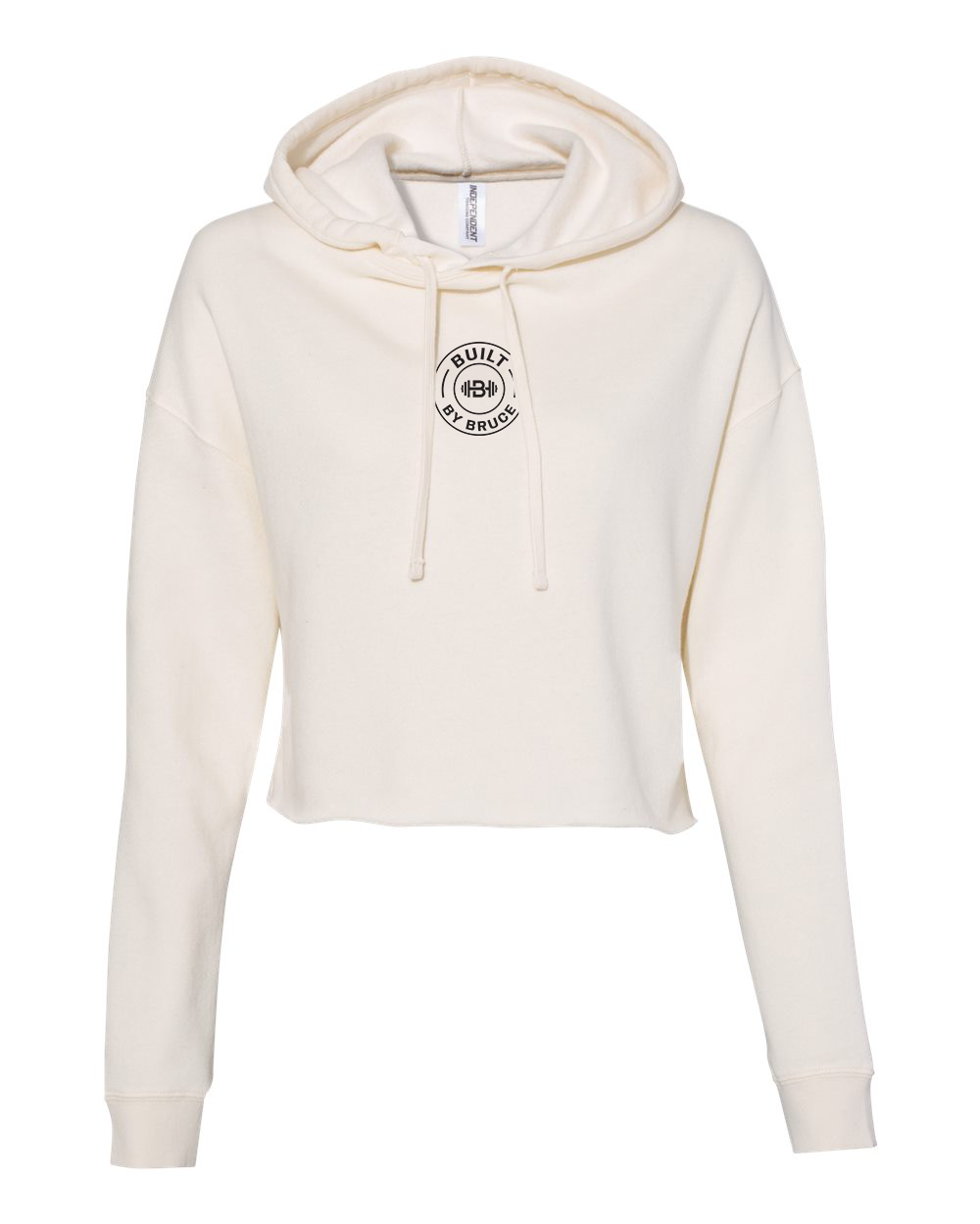 custom design of Independent Trading Co. AFX64CRP - Women's Lightweight Hooded Pullover Crop Sweatshirt