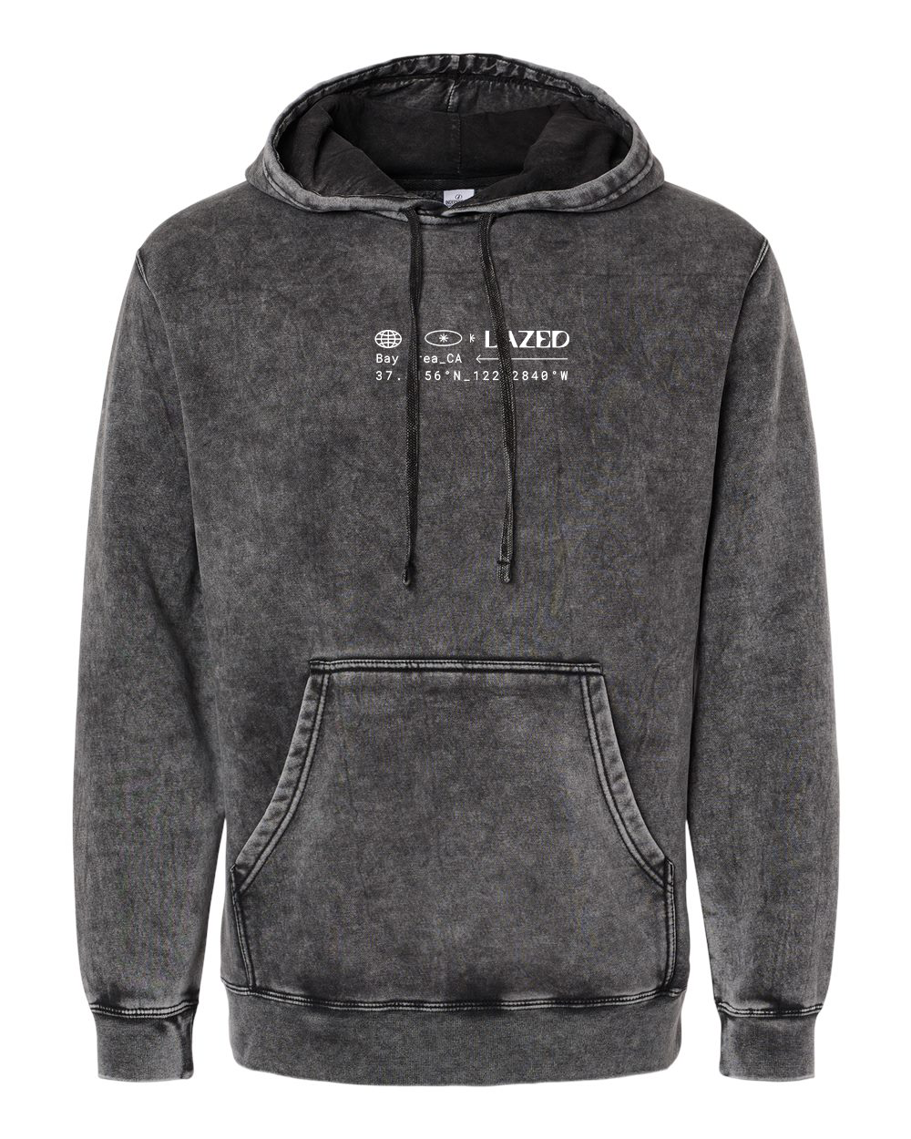 custom design of Independent Trading Co. - PRM4500MW - Unisex Midweight Mineral Wash Hooded Pullover