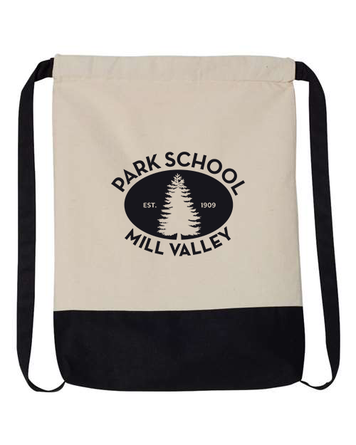 custom design of Liberty Bags 8876 - Cotton Canvas Contrast Bottom Drawstring Backpack