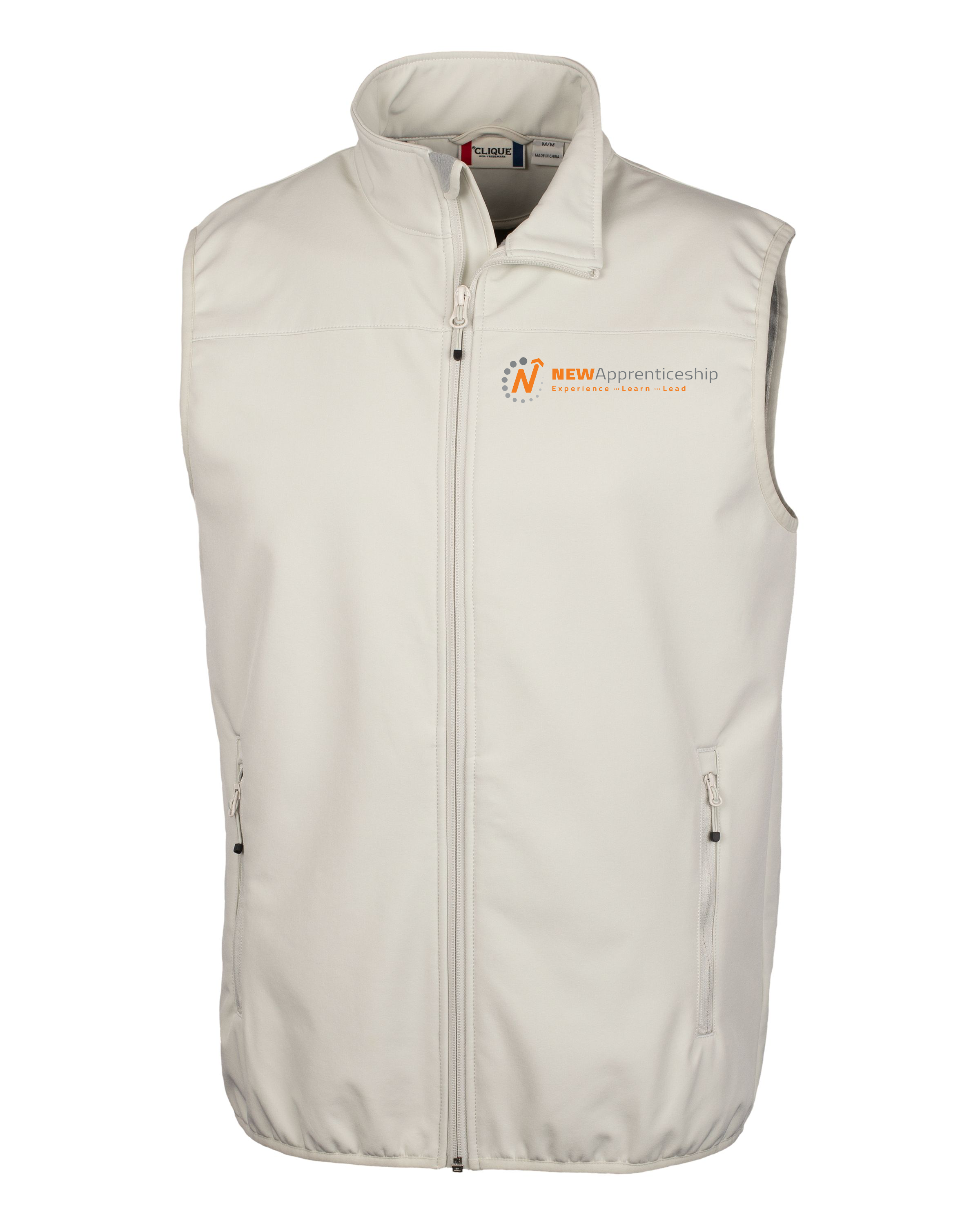 custom design of CUTTER & BUCK MQO00068 - Clique Trail Eco Stretch Softshell Full Zip Mens Vest