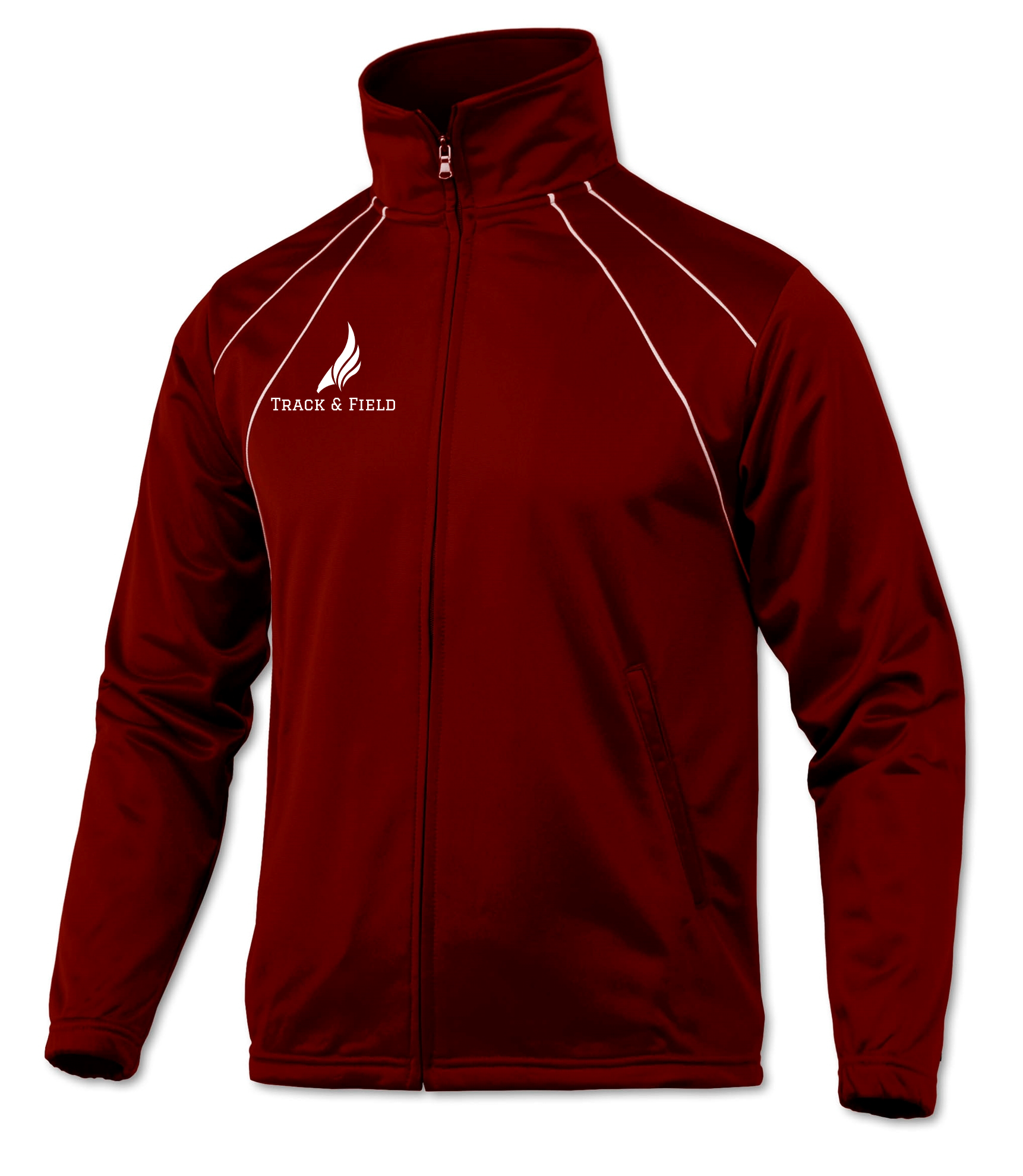 custom design of BAW Athletic Wear TC910 - Men's Dual Line Tricot Jacket