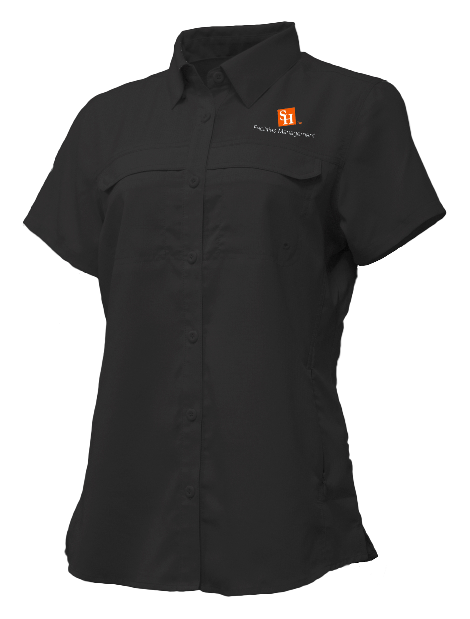 custom design of BAW Athletic Wear 3101 - Ladies Short Sleeve Fishing Shirt
