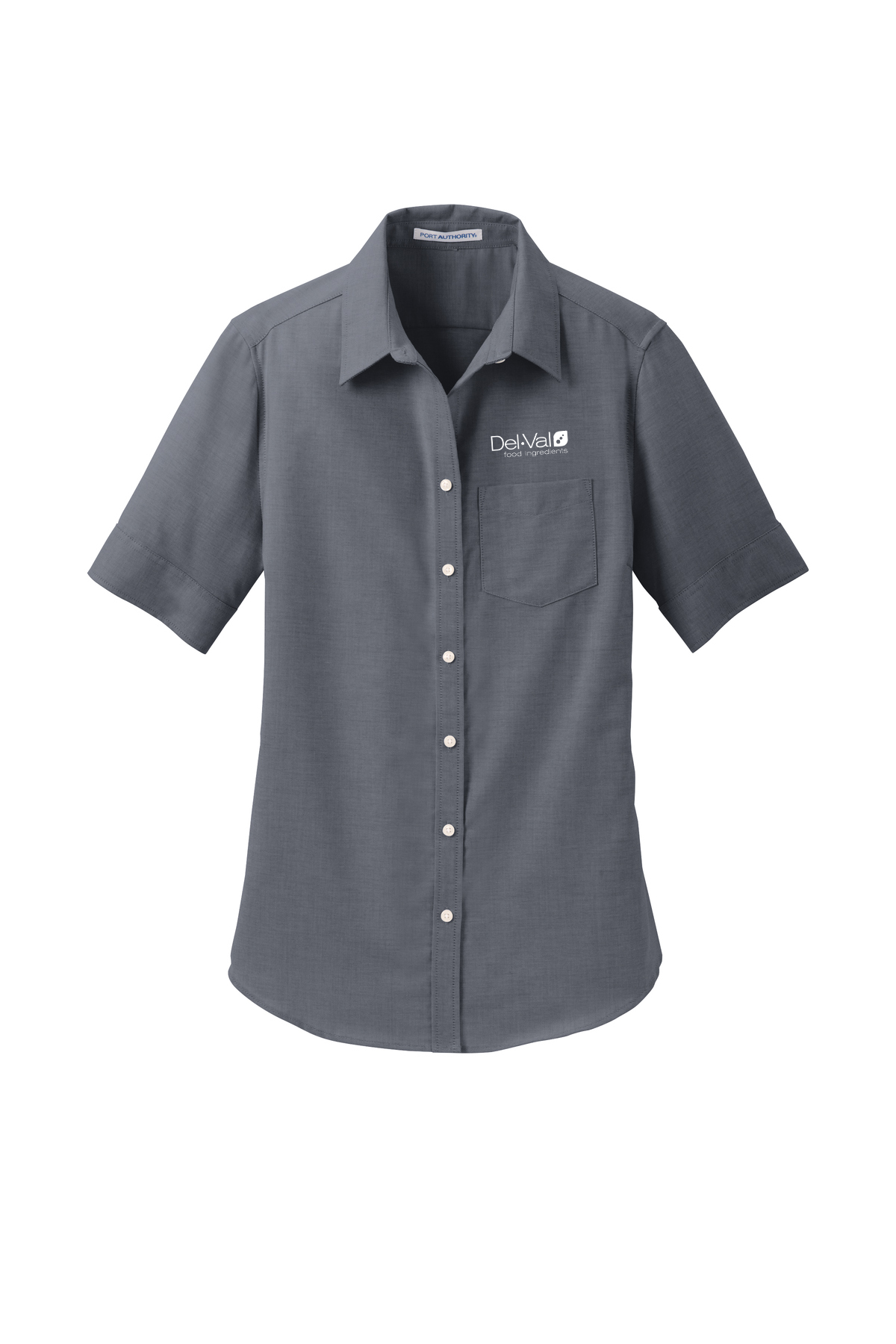 custom design of Port Authority® L659 - Ladies Short Sleeve SuperPro Oxford Shirt