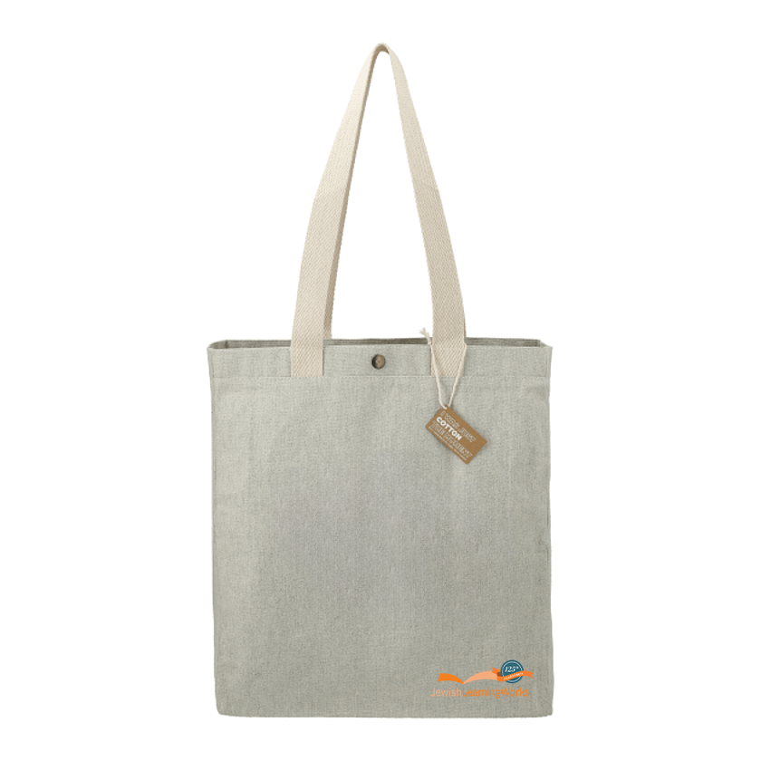 custom design of LEEDS 7901-02 - Repose 10oz Recycled Cotton Box Tote w/Snap