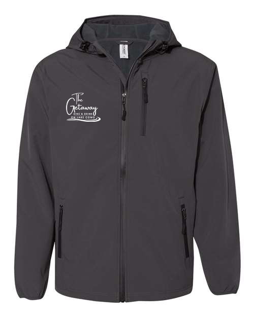 custom design of Independent Trading Co. EXP35SSZ - Ploy-Tech Water Resistant Soft Shell Jacket