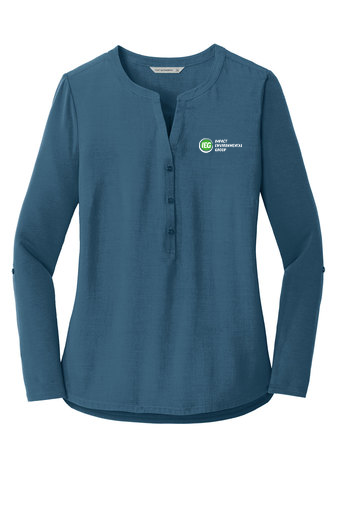 custom design of Port Authority LK5432 - Ladies Concept Henley Tunic