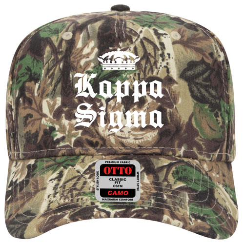 custom design of Camouflage brushed cotton twill five panel pro style cap