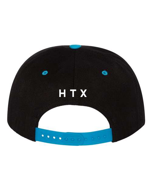 custom design of Yupoong 6007 - 5 Panel Flat Bill Cap