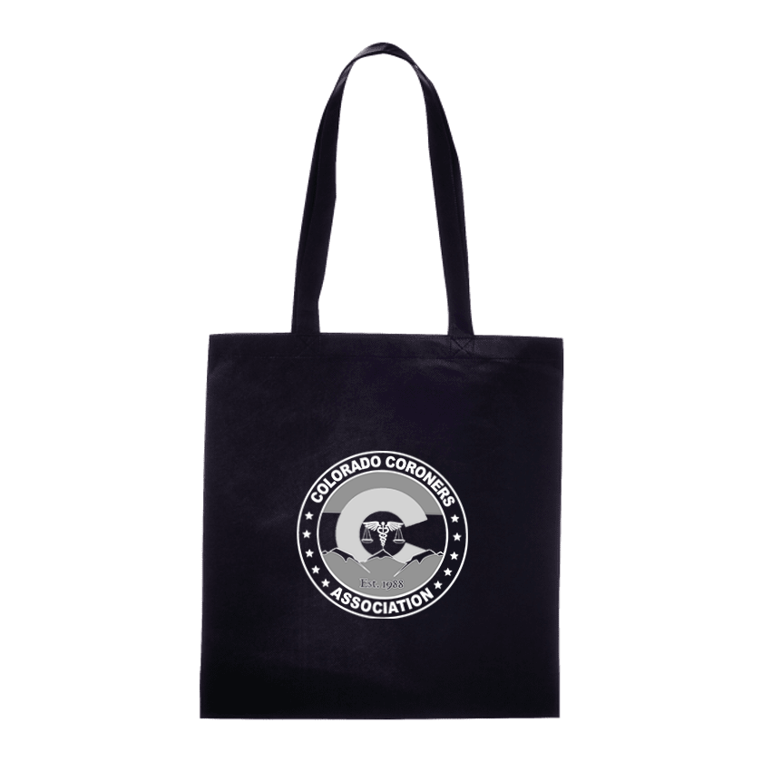 Non-woven solid color grocery tote bags, 15 1/4