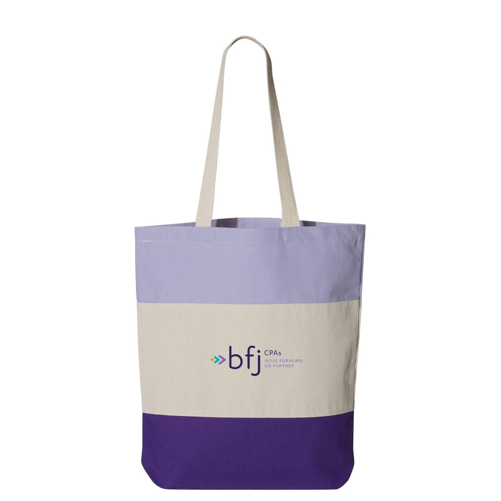 Q-Tees Q125900 - Canvas Tri-Color Tote Bag