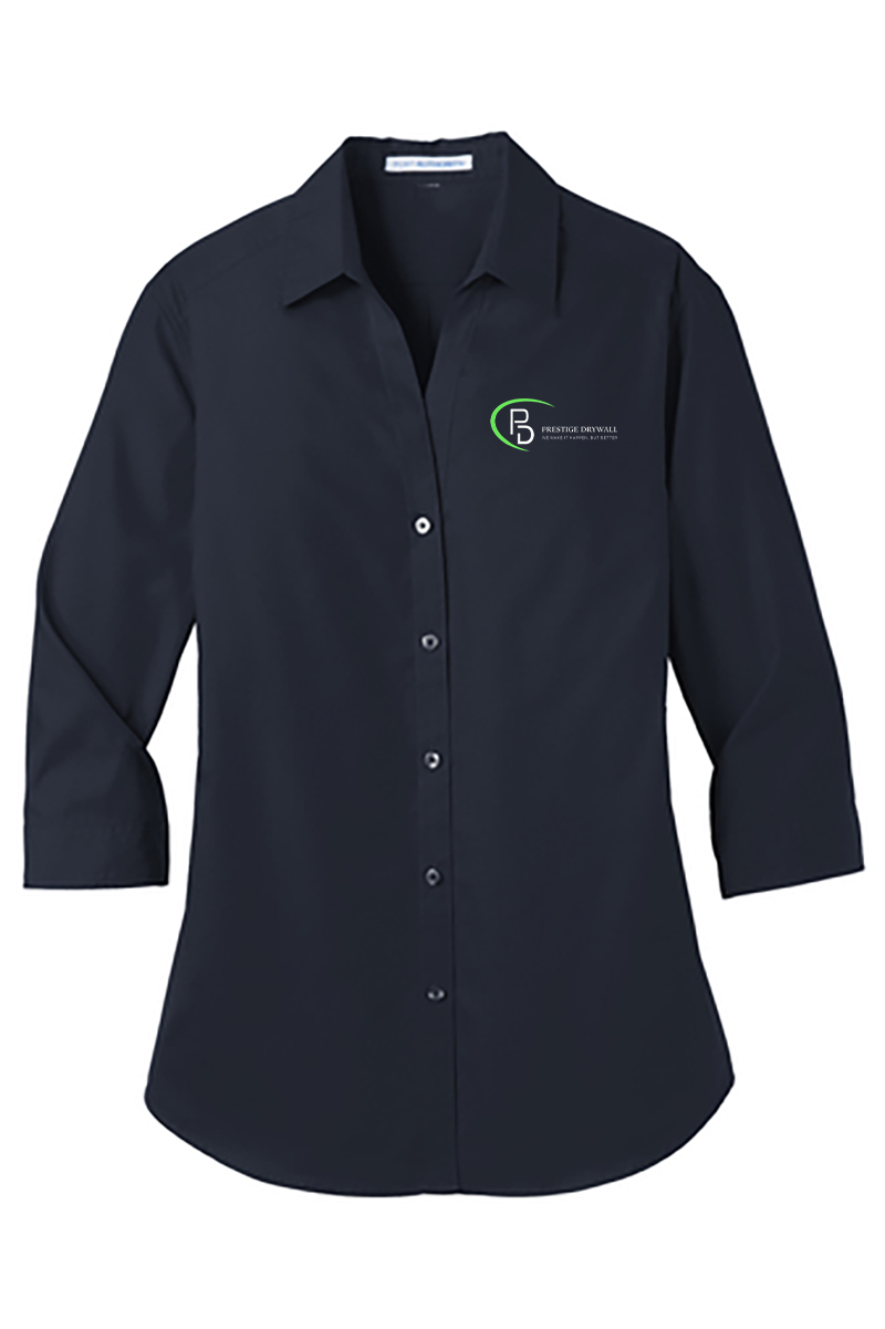 Port Authority® LW102 - Ladies 3/4-Sleeve Carefree Poplin Shirt