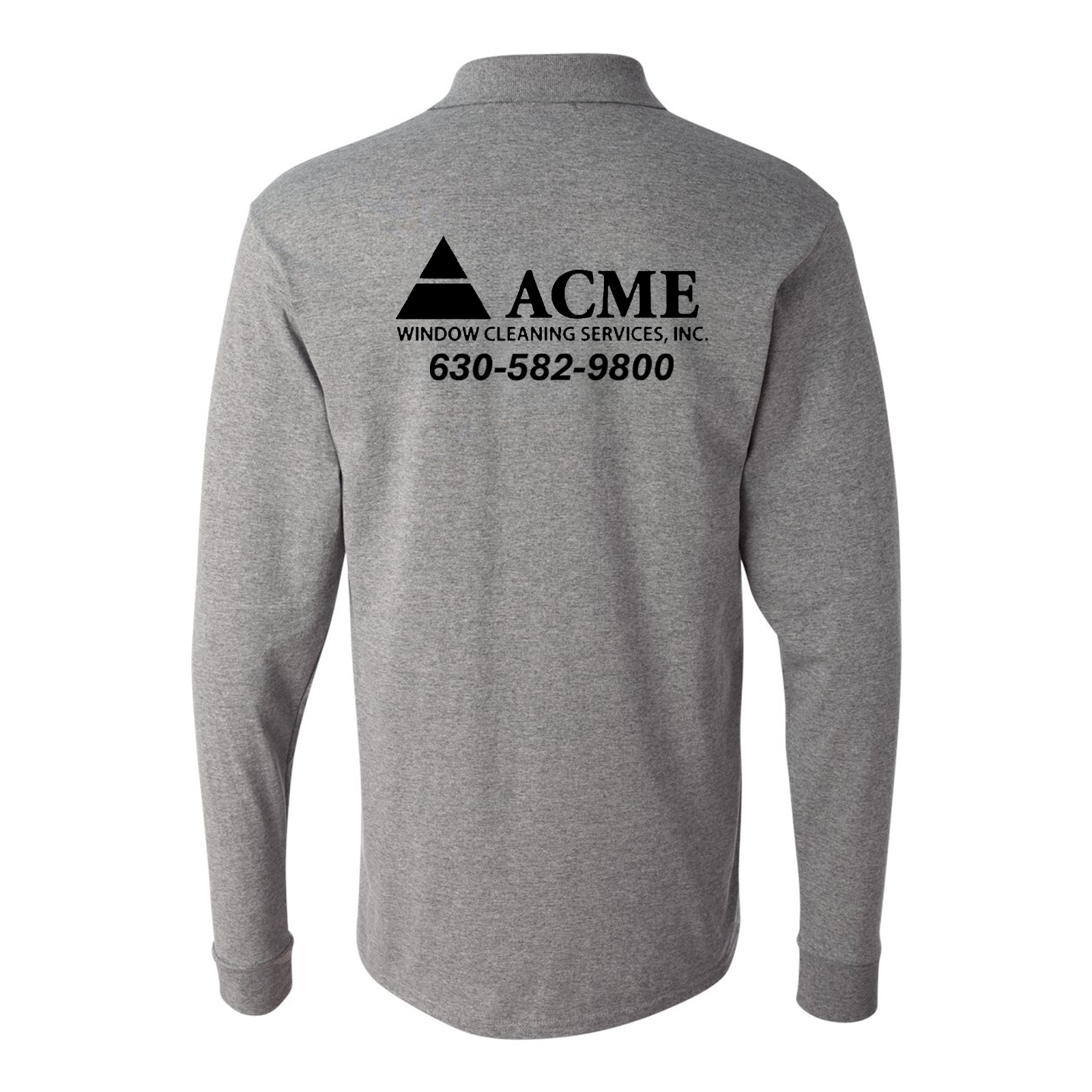 custom design of Jerzees 437ML- SpotShield 50/50 Long-Sleeve Sport shirt.