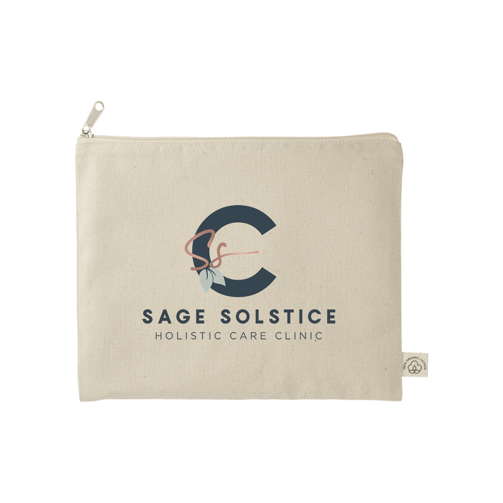 LEEDS 7901-16 - Organic Cotton Flat Travel Pouch