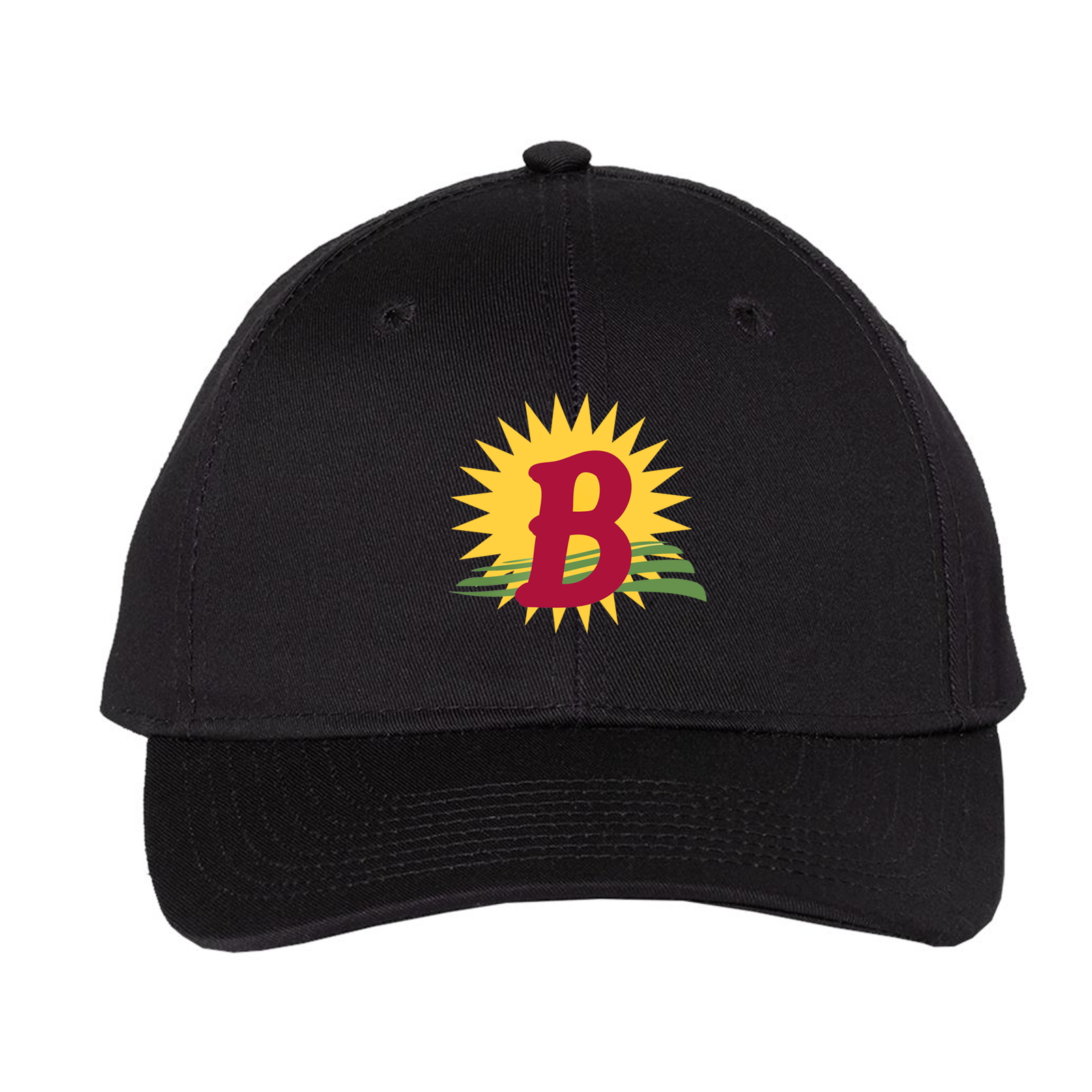 custom design of Valucap VC100 Lightweight Structured Cotton Twill Cap with Plastic Tab Closure