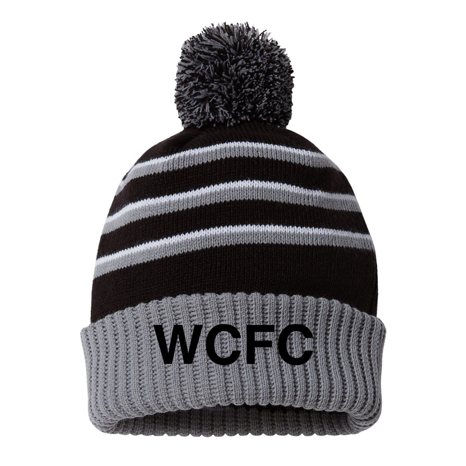 custom design of Richardson 134 - Stripe Pom Beanie With Cuff