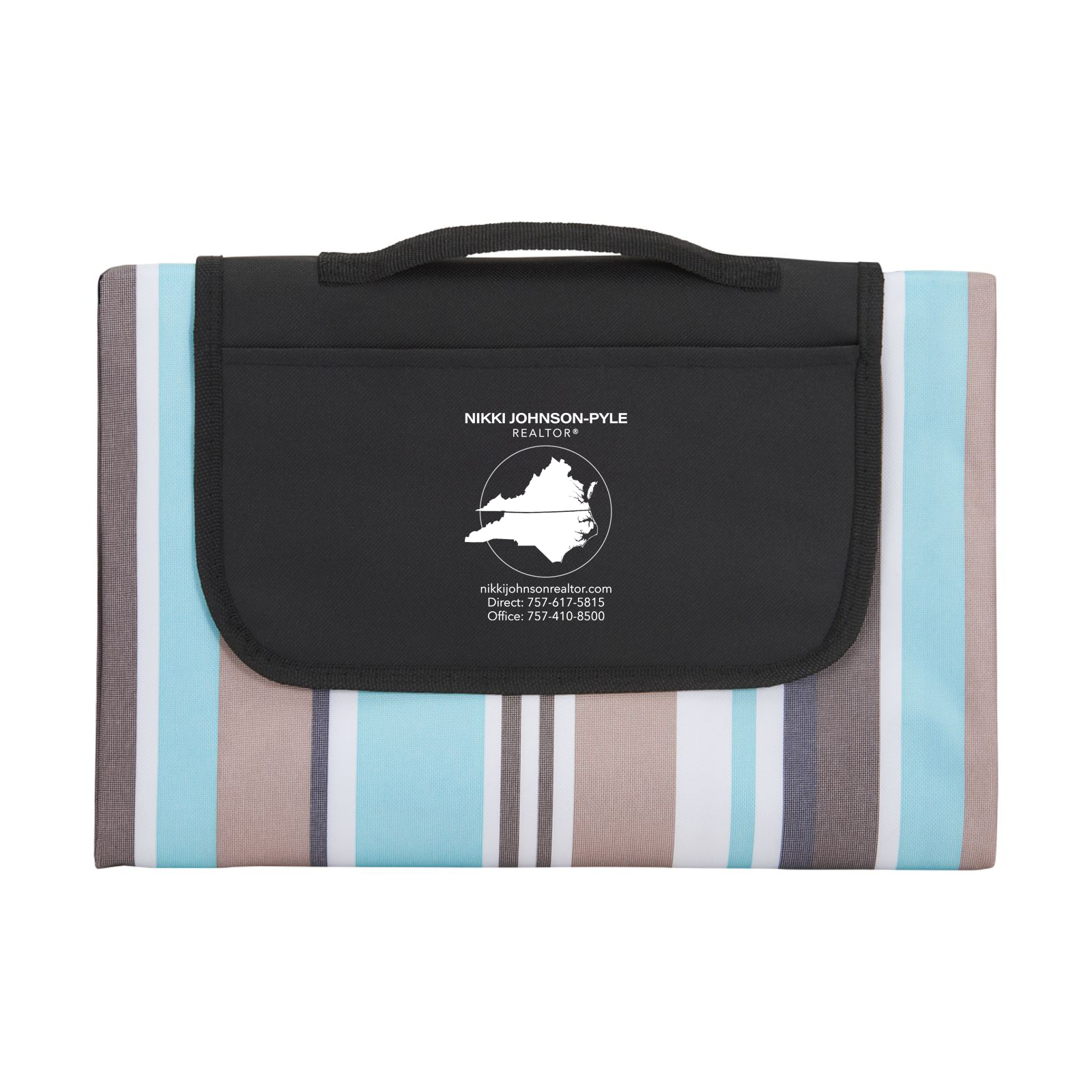 LEEDS 1081-45 - Oversized Striped Picnic and Beach Blanket