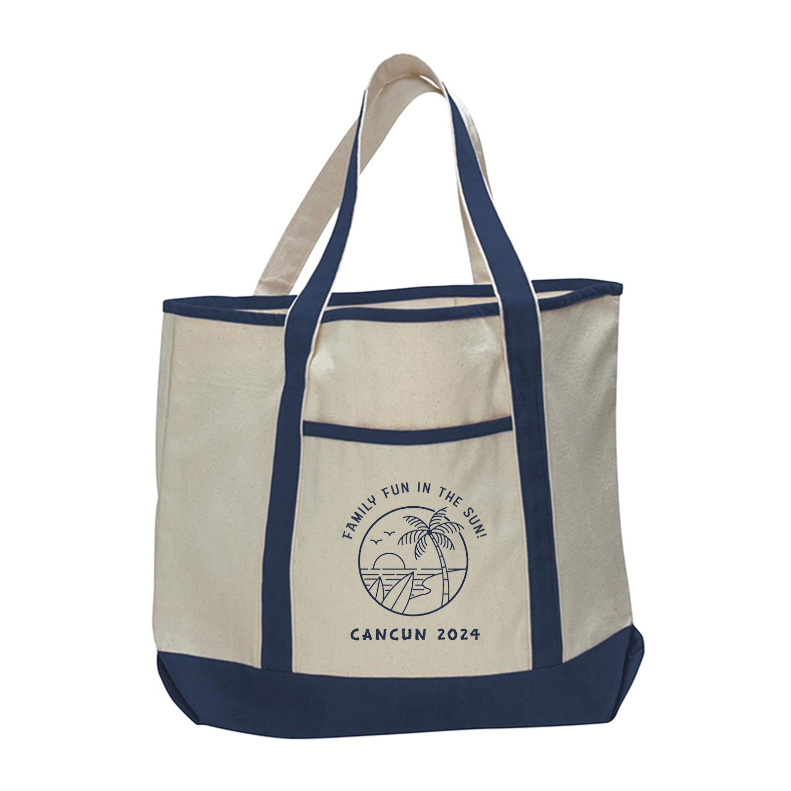 Q-Tees Q1500 - 34.6L Large Canvas Deluxe Tote