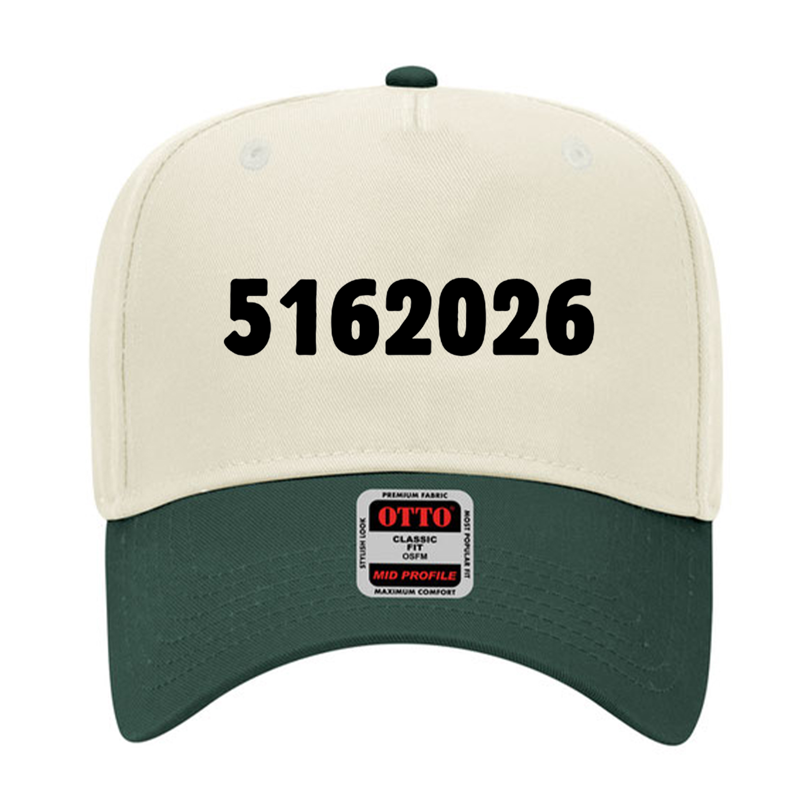 OTTO Cap 31-069 - Cotton Blend Twill 5-Panel Mid Profile Baseball Cap