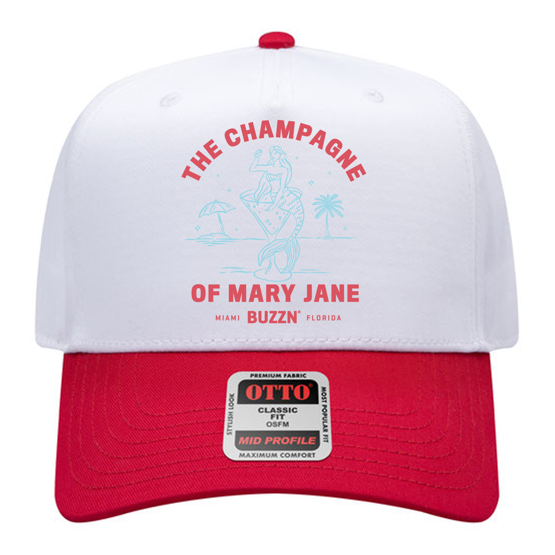 OTTO Cap 31-069 - Cotton Blend Twill 5-Panel Mid Profile Baseball Cap