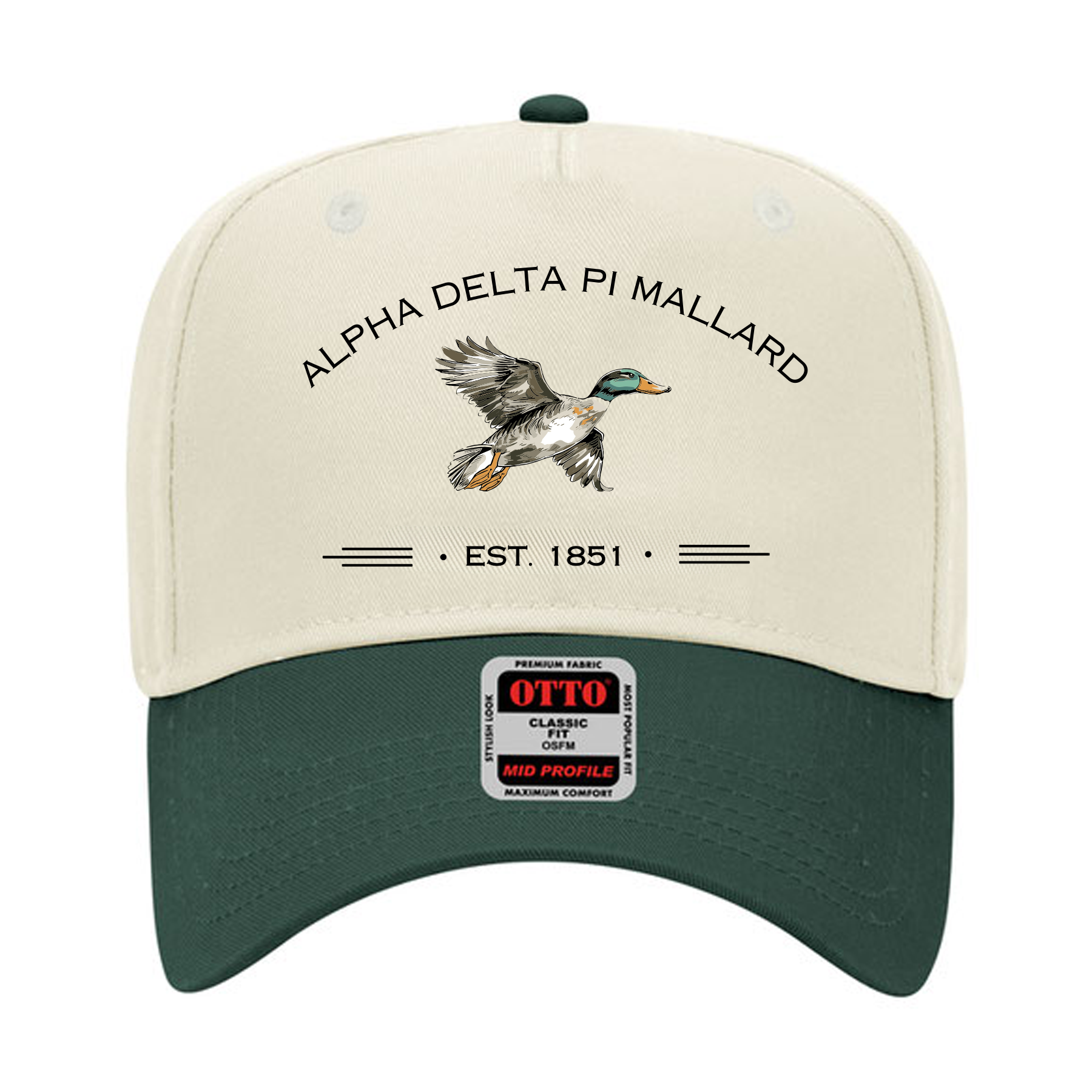 OTTO Cap 31-069 - Cotton Blend Twill 5-Panel Mid Profile Baseball Cap