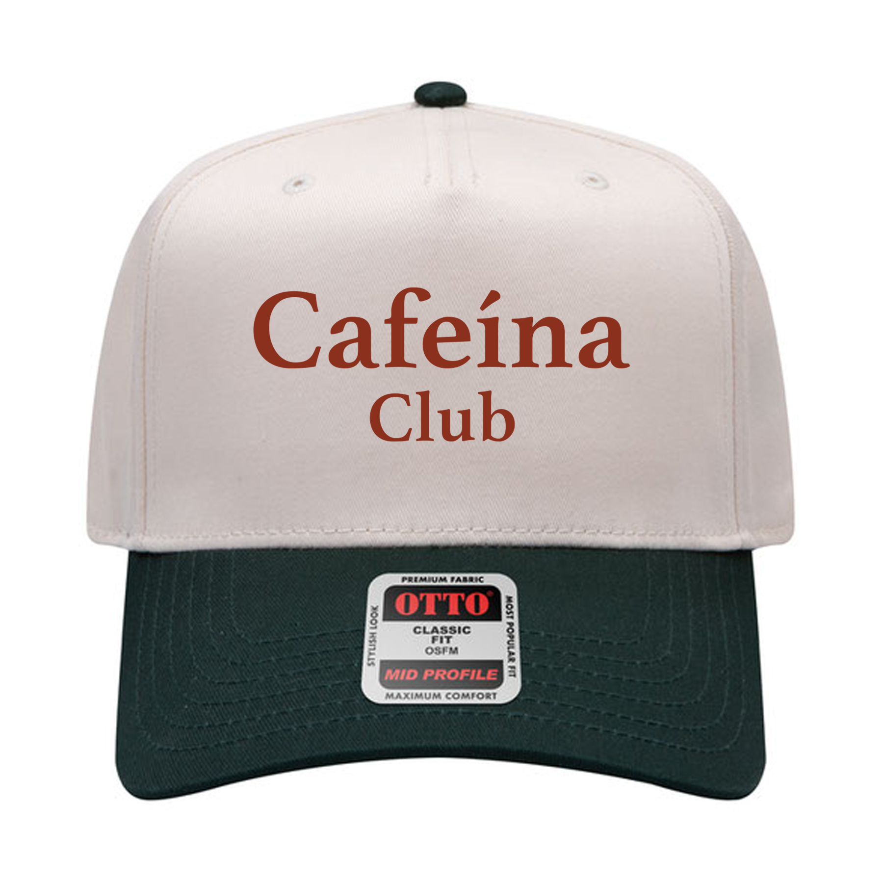 OTTO Cap 31-069 - Cotton Blend Twill 5-Panel Mid Profile Baseball Cap