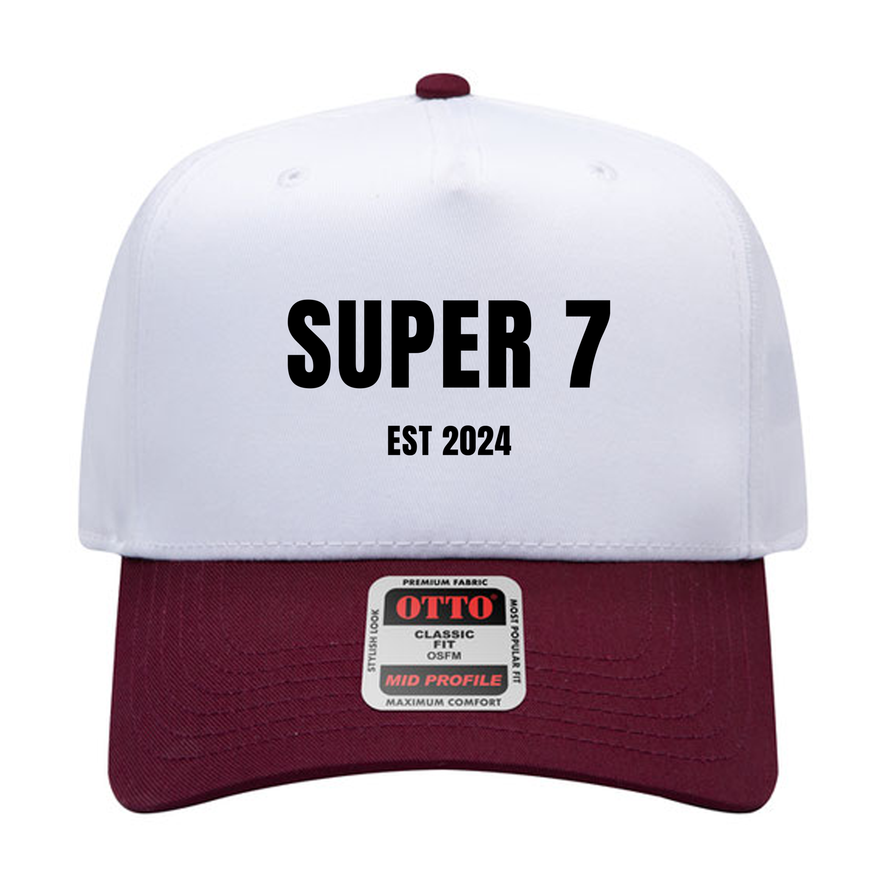 OTTO Cap 31-069 - Cotton Blend Twill 5-Panel Mid Profile Baseball Cap
