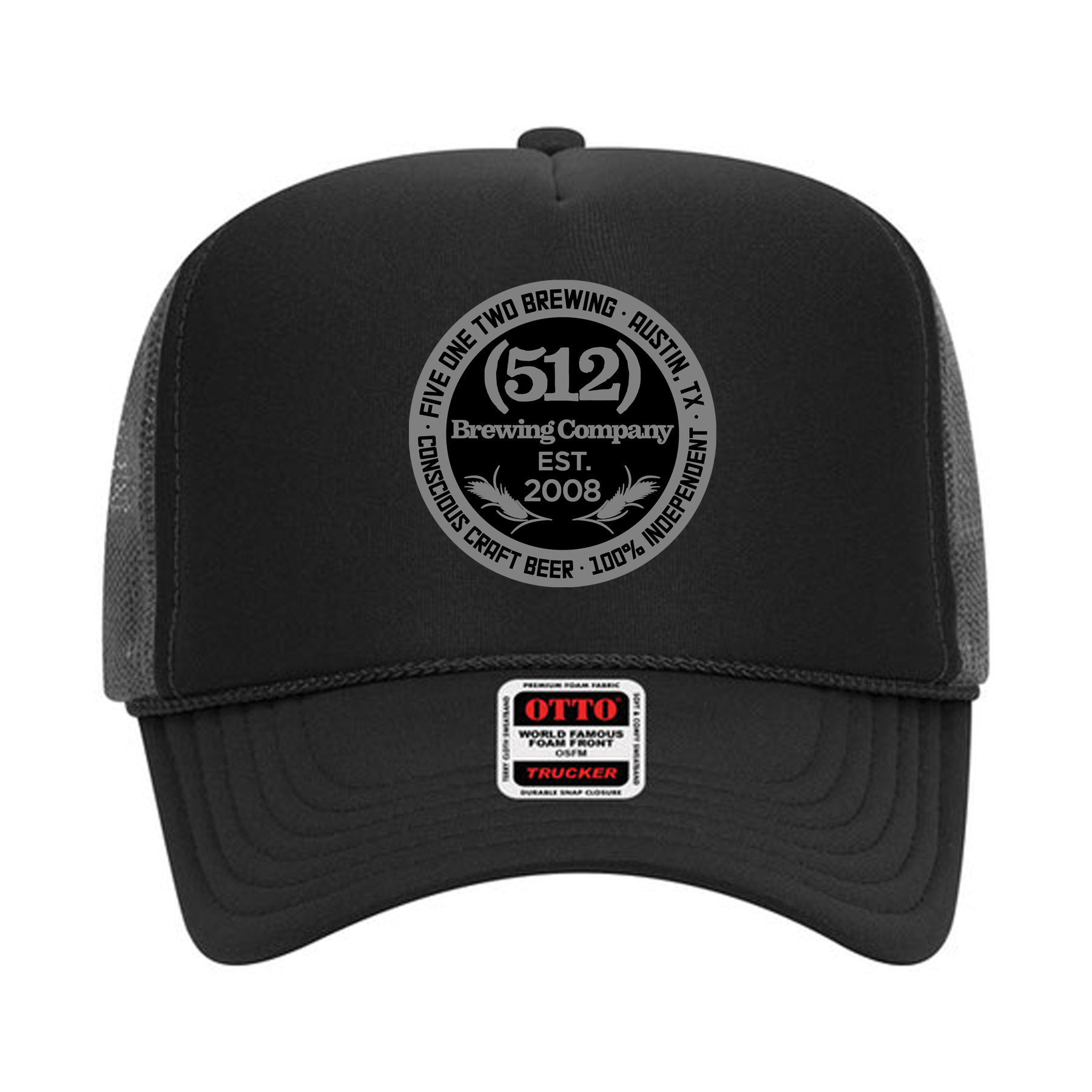 OTTO Cap 39-165 - 5-Panel High Crown Polyester Foam Front Trucker Hat