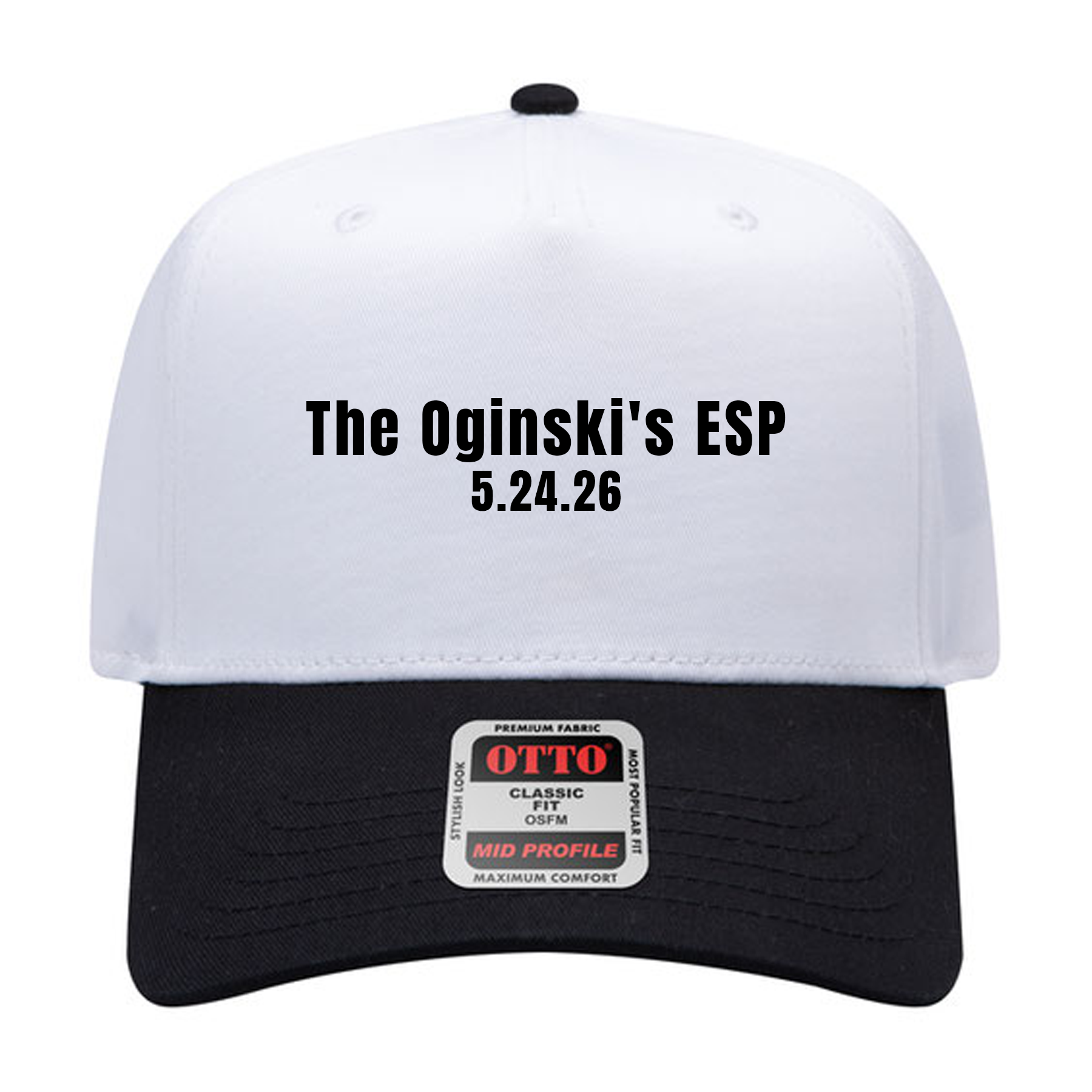 OTTO Cap 31-069 - Cotton Blend Twill 5-Panel Mid Profile Baseball Cap