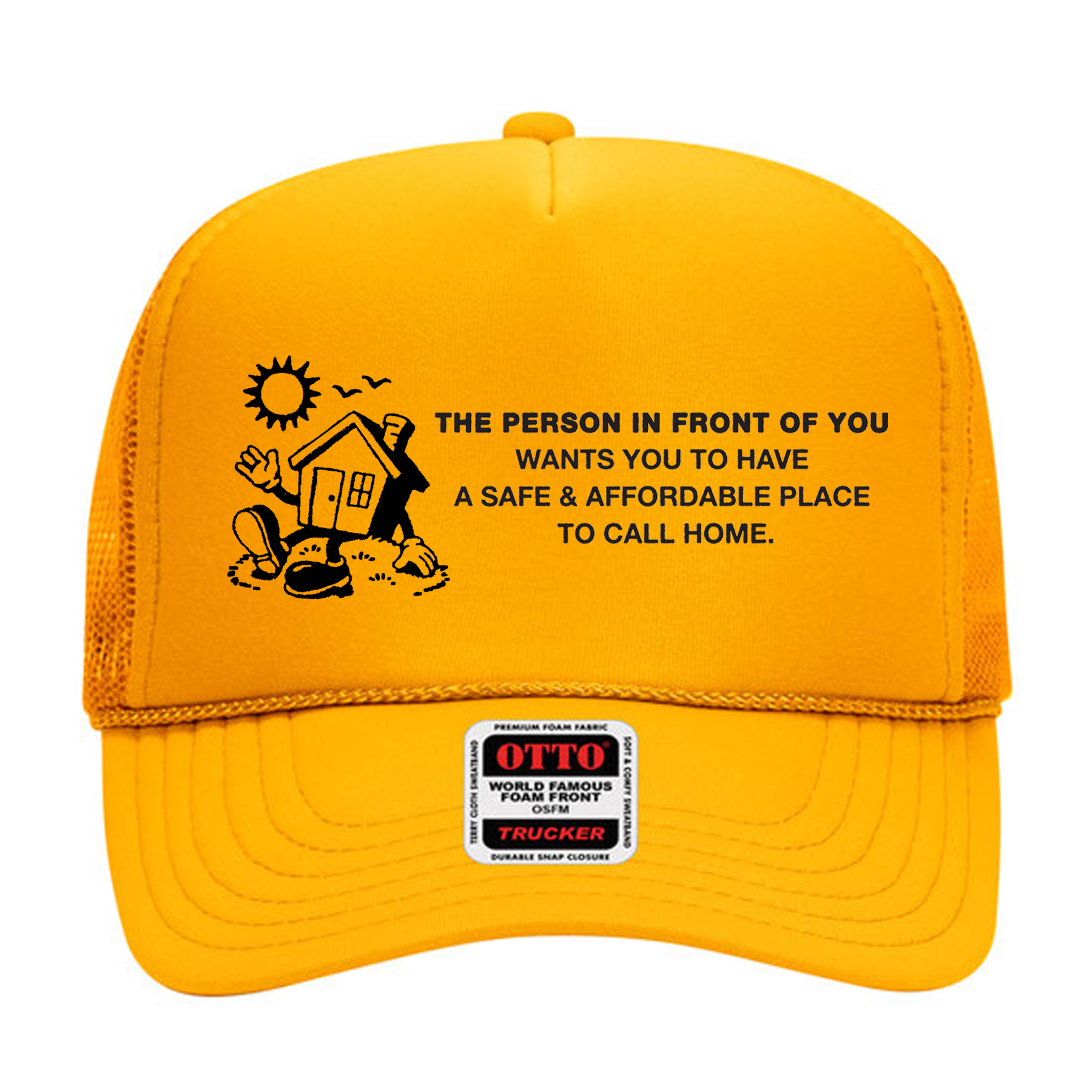 OTTO Cap 39-165 - 5-Panel High Crown Polyester Foam Front Trucker Hat