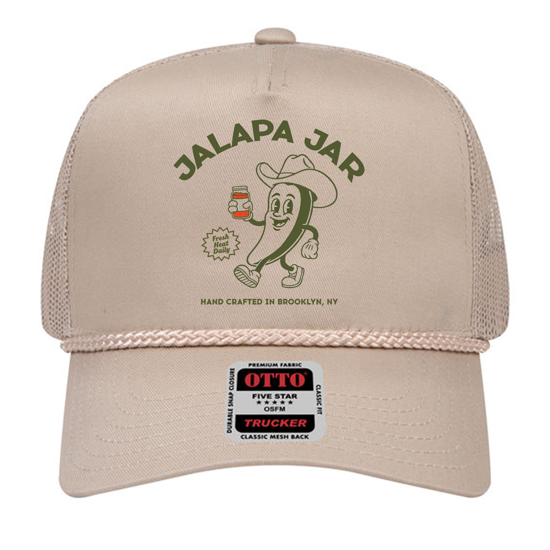 OTTO Cap 39-071 - 5 Panel Cotton Twill Mesh Back Trucker Hat
