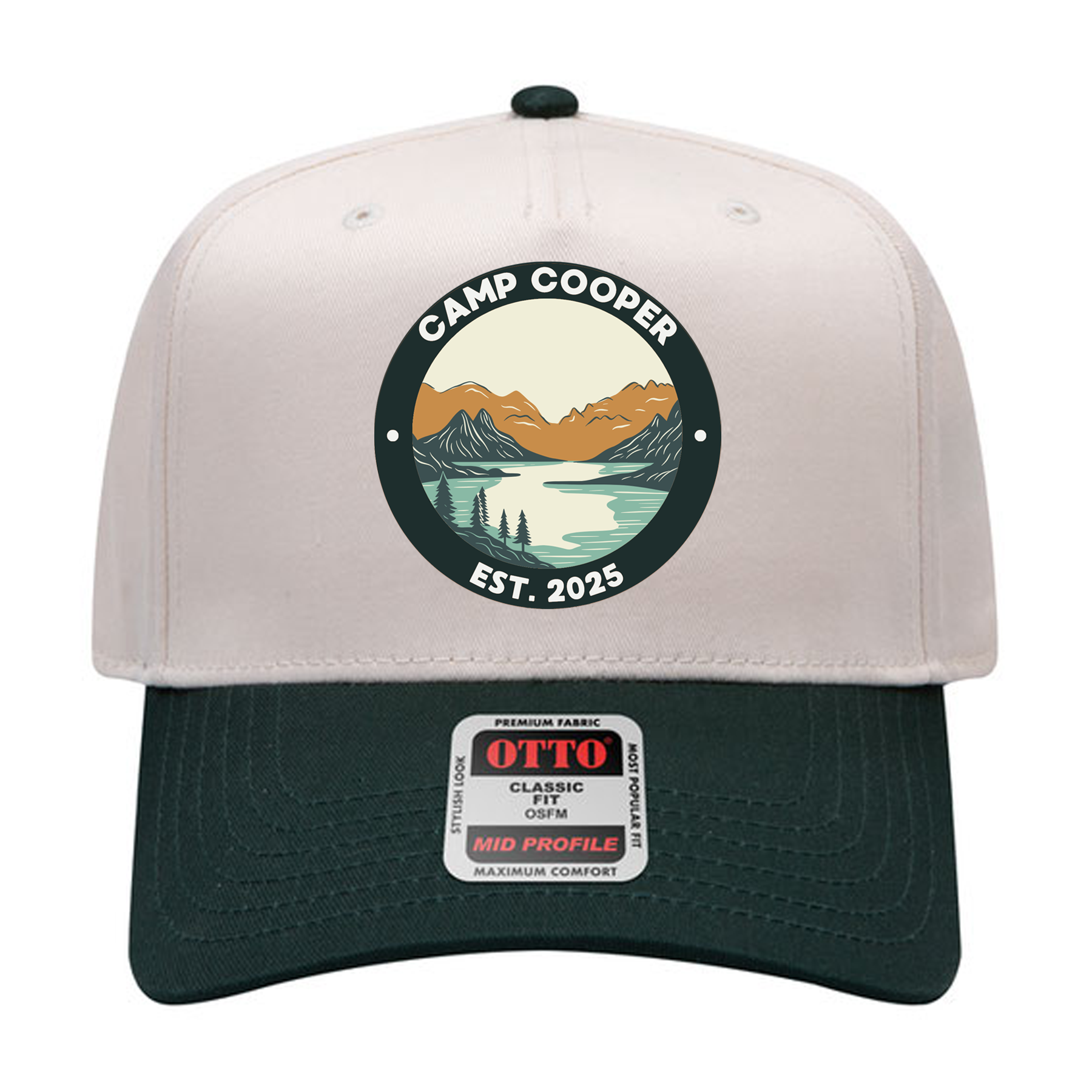 OTTO Cap 31-069 - Cotton Blend Twill 5-Panel Mid Profile Baseball Cap