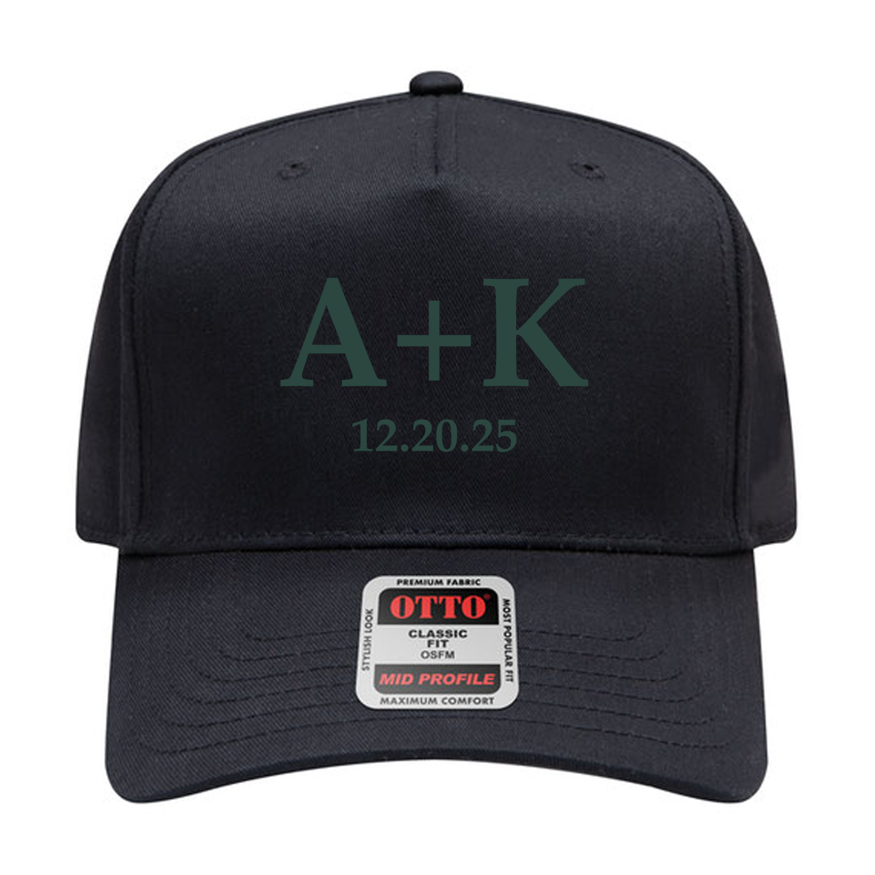 OTTO Cap 31-069 - Cotton Blend Twill 5-Panel Mid Profile Baseball Cap