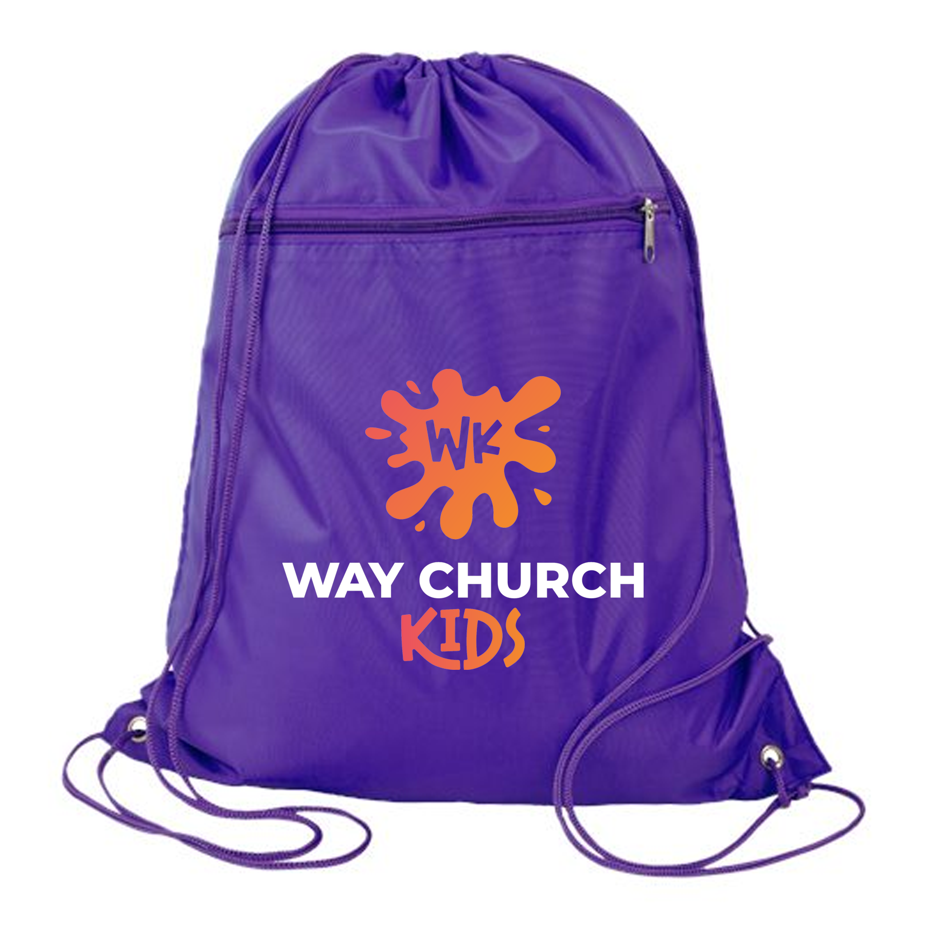 custom design of Q-Tees Q135200 - Cinch Up Polyester Backpack