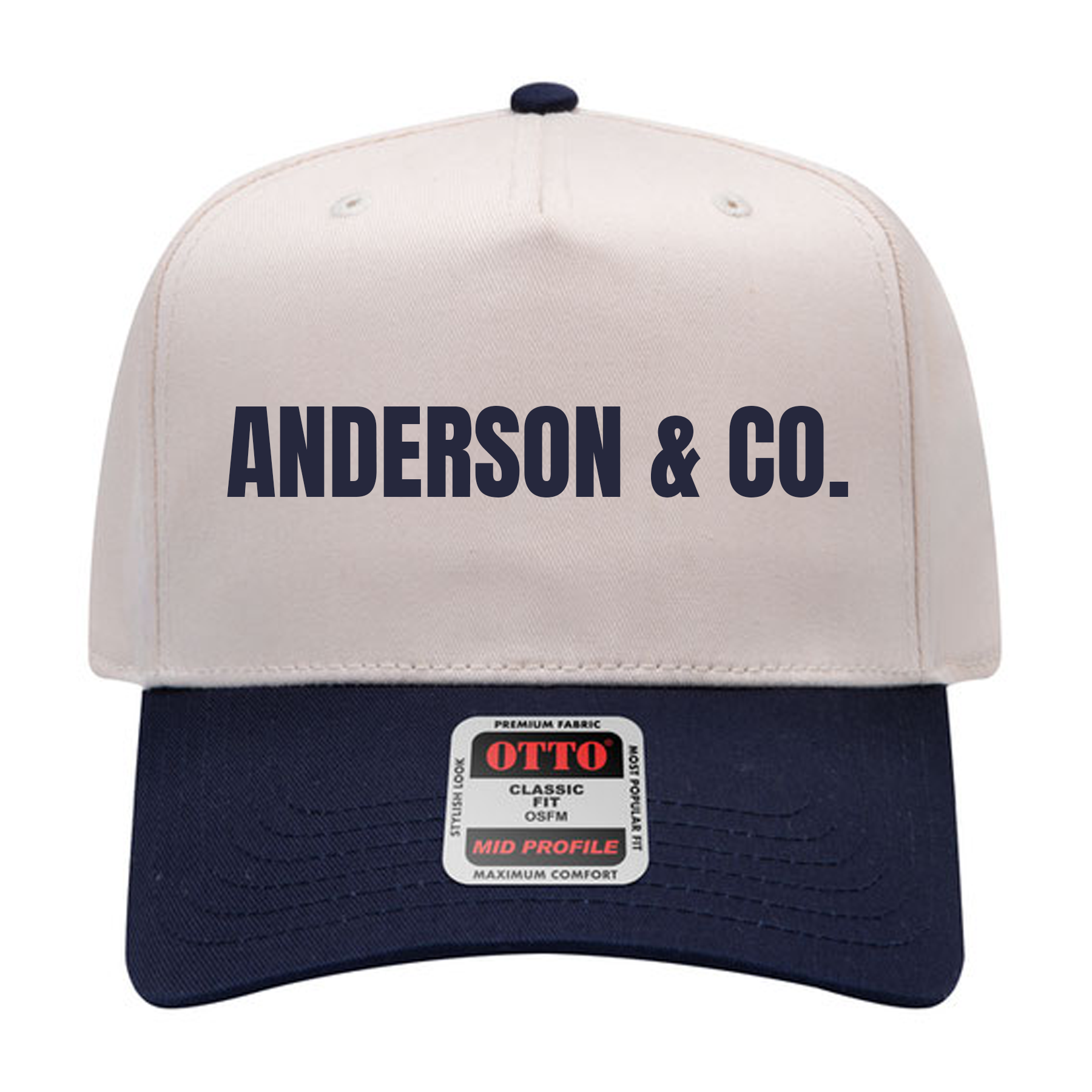 OTTO Cap 31-069 - Cotton Blend Twill 5-Panel Mid Profile Baseball Cap