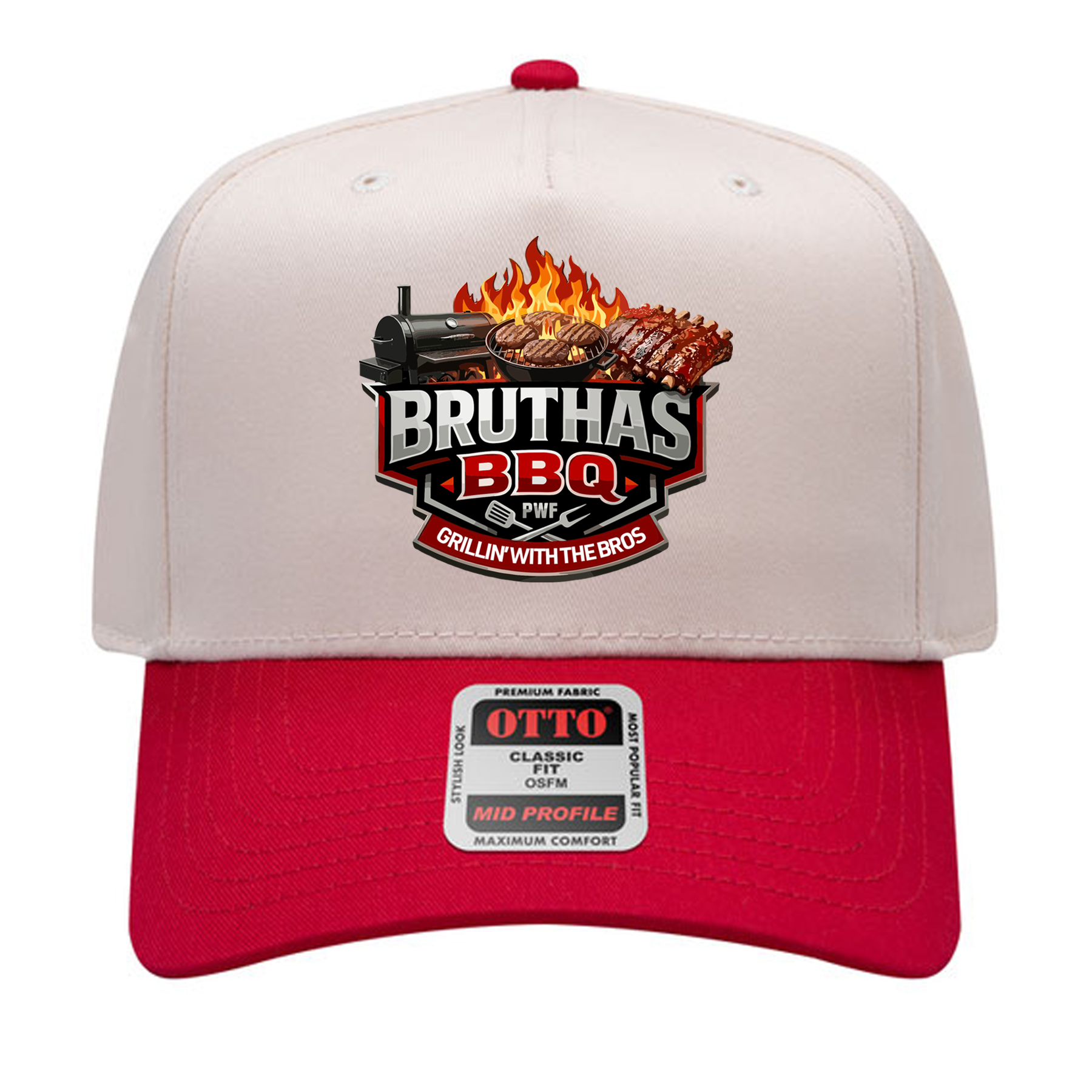 OTTO Cap 31-069 - Cotton Blend Twill 5-Panel Mid Profile Baseball Cap