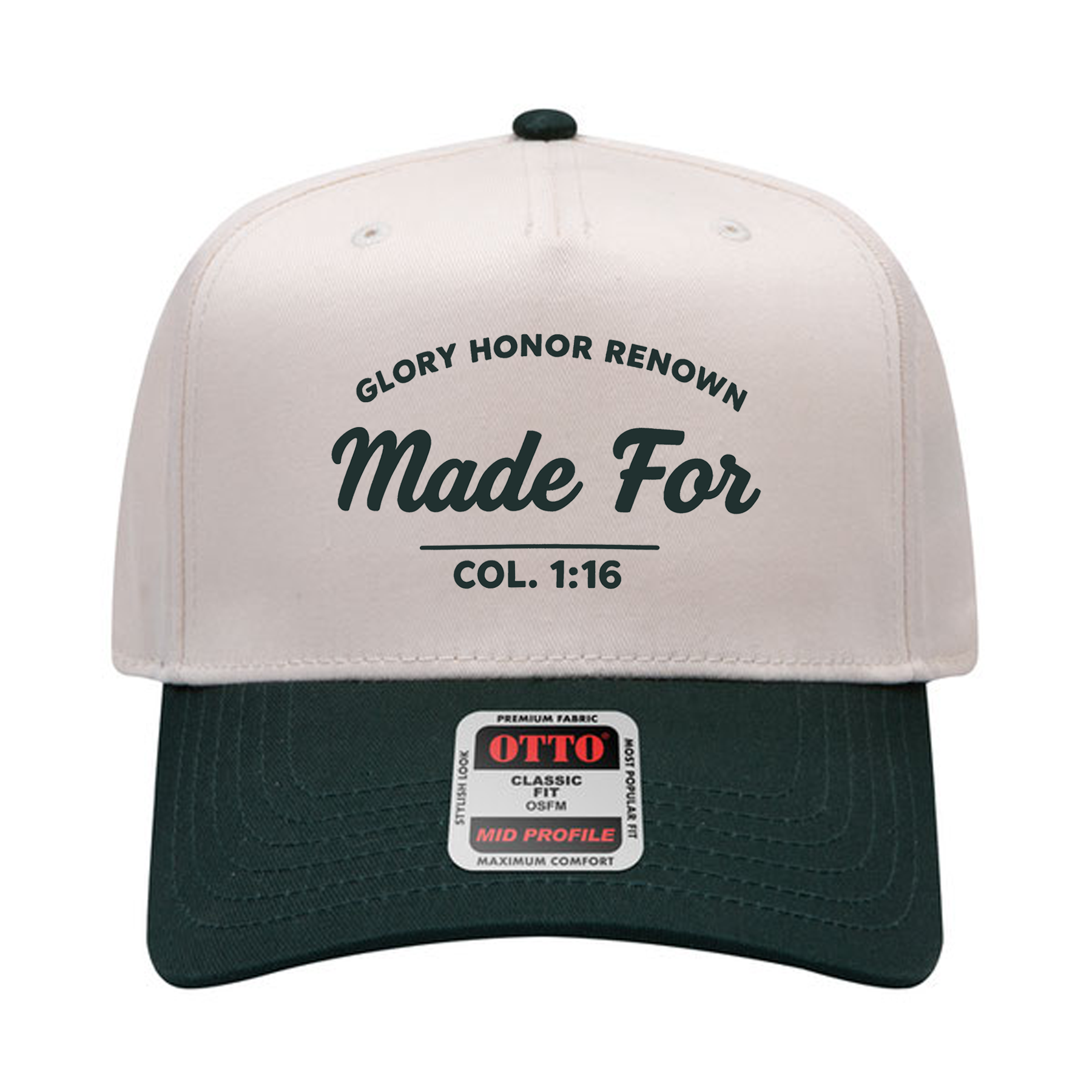 OTTO Cap 31-069 - Cotton Blend Twill 5-Panel Mid Profile Baseball Cap