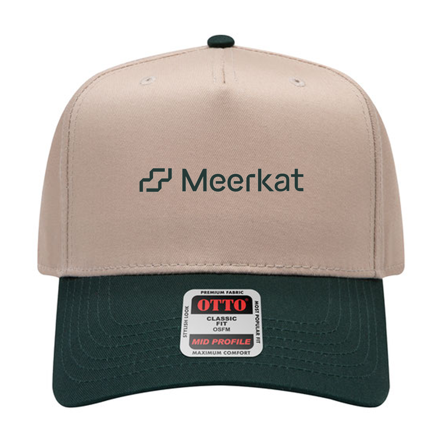 OTTO Cap 31-069 - Cotton Blend Twill 5-Panel Mid Profile Baseball Cap