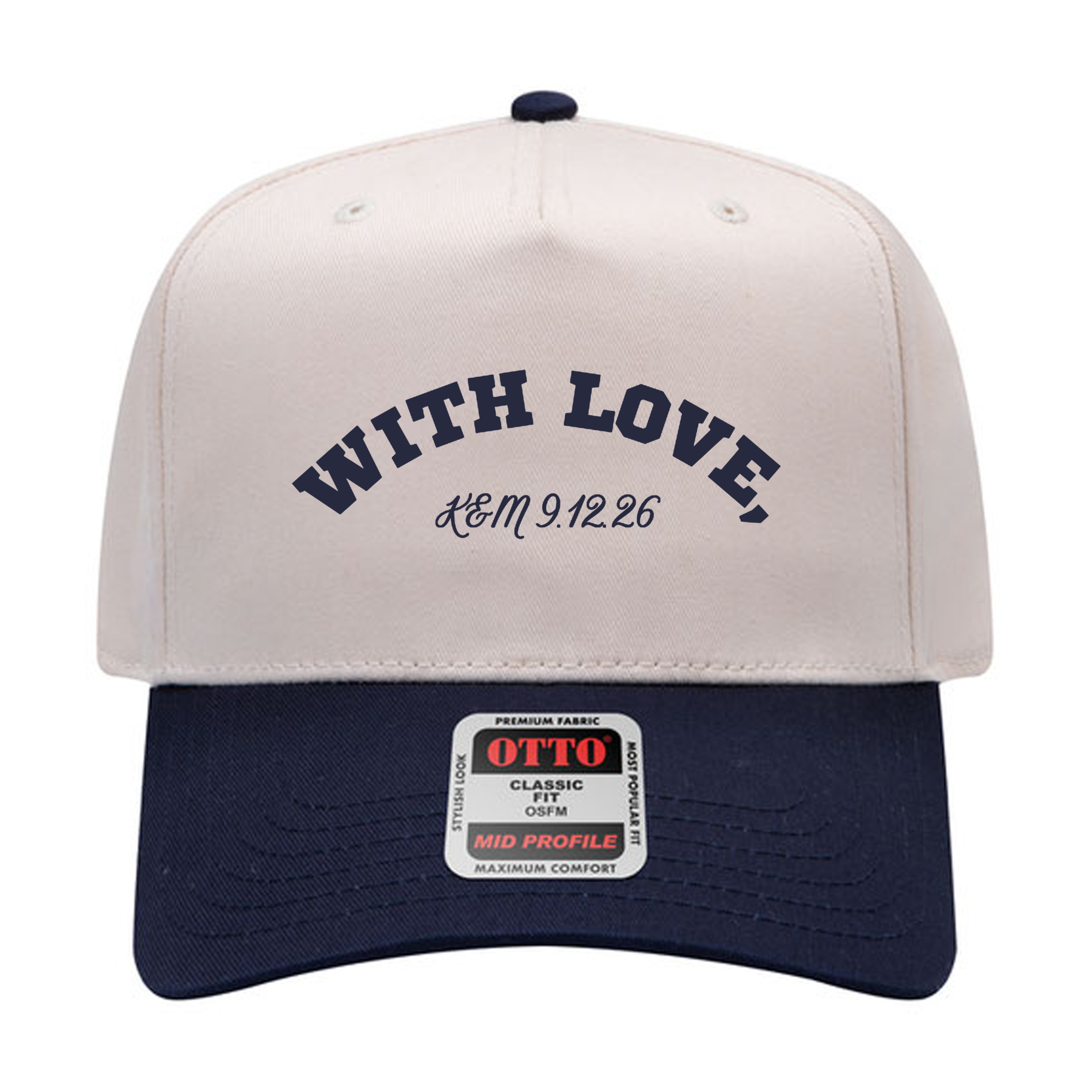 OTTO Cap 31-069 - Cotton Blend Twill 5-Panel Mid Profile Baseball Cap