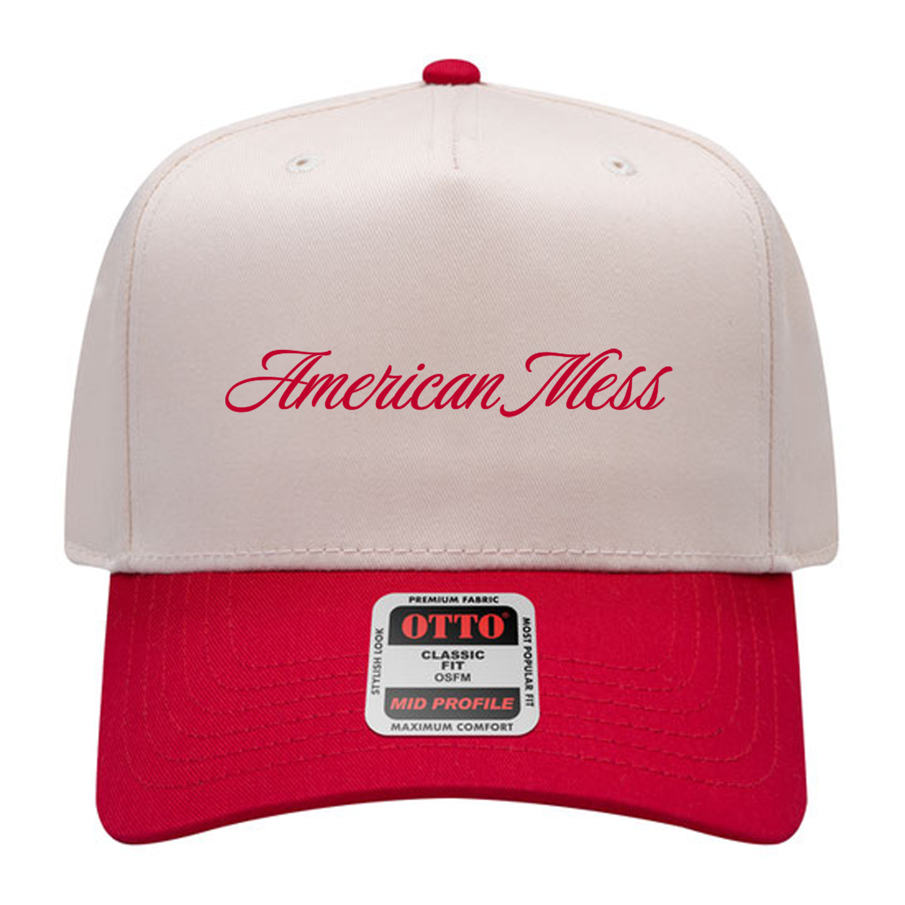 OTTO Cap 31-069 - Cotton Blend Twill 5-Panel Mid Profile Baseball Cap