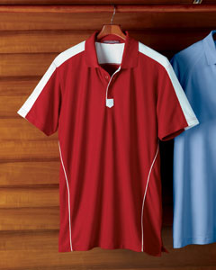 Chestnut Hill CH355  Men's Piped Technical Performance Polo