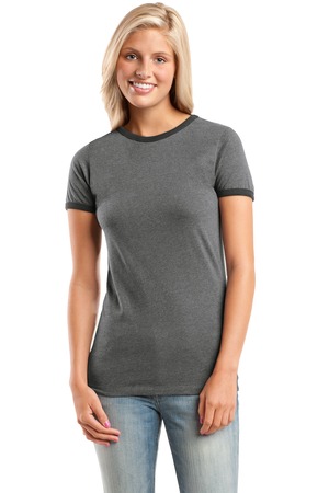 District® DT225 Juniors Heathered Jersey Perfect Weight Ringer Tee