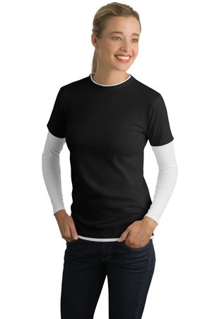 Sport-Tek® LST306 Ladies Long Sleeve Double Layer T-Shirt