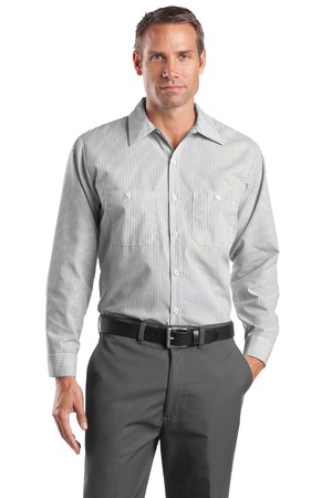 CornerStone® CS10 Long Sleeve Striped Industrial Work Shirt