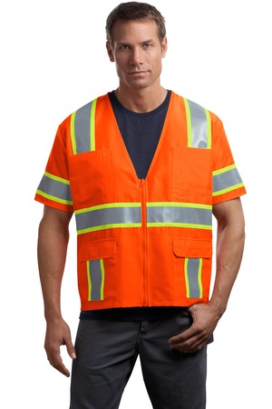 CornerStone® CSV406 Designed for maximum visibility, this dual-color safety vest helps ensure your safety in hazardous worki