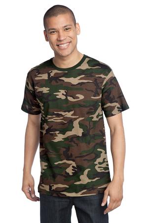 District Made™ DT104C Mens Perfect Weight Camo Crew Tee