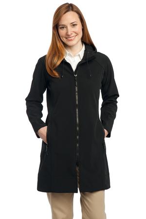 Port Authority® L306 Ladies Long Textured Hooded Soft Shell Jacket