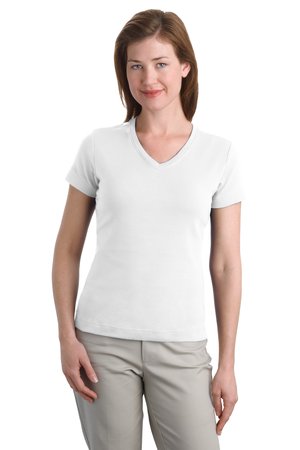 Port Authority® L516V Ladies Modern Stretch Cotton V-Neck Shirt