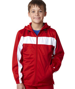 Badger 2705-Youth Brushed Tricot Hooded Jacket