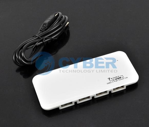 Cyber 8906 - New USB 2.0 7-Port Ultra-thin USB HUB Powered High-Speed